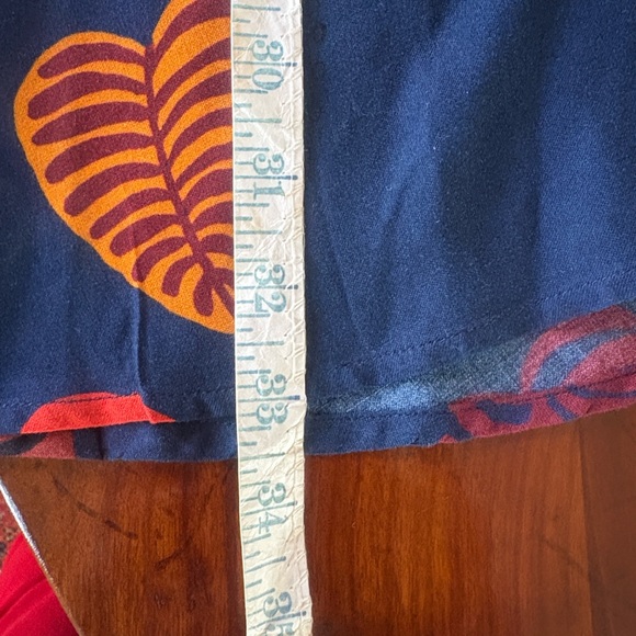 Farm Rio Anthropologie viscose Slip Midi Skirt Hearts Leaves - Picture 11 of 16